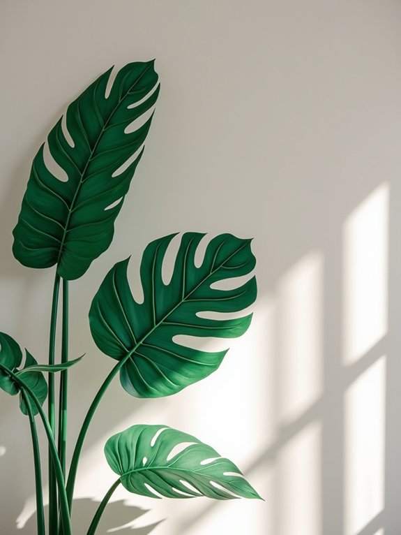 tropical paper leaf decor