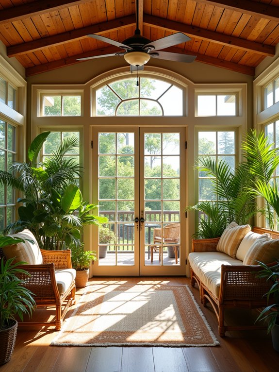 tropical retreat with plants
