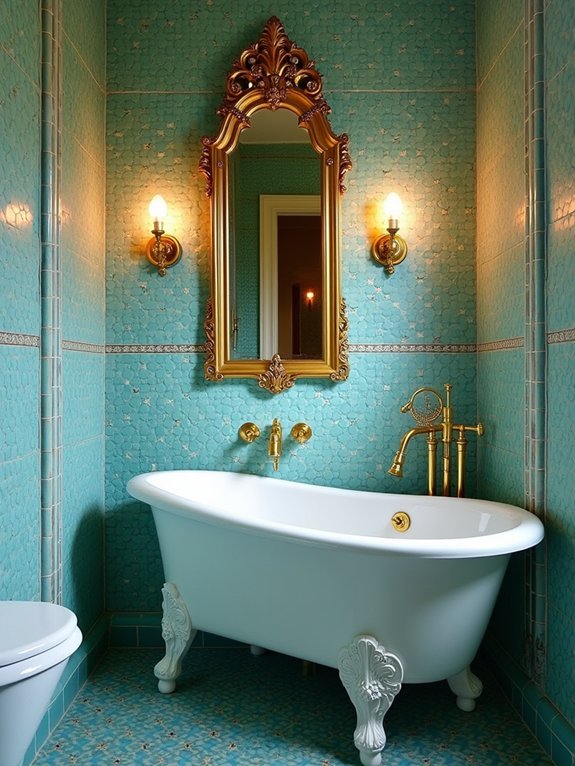 turquoise and gold elegance