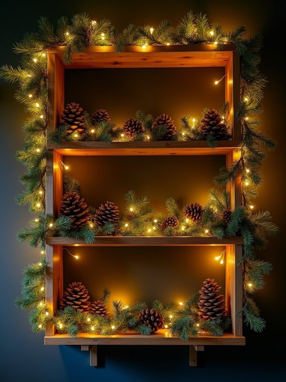 twinkling lights and garlands