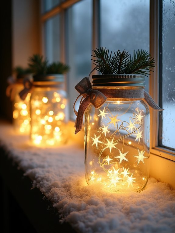 twinkling mason jar lanterns