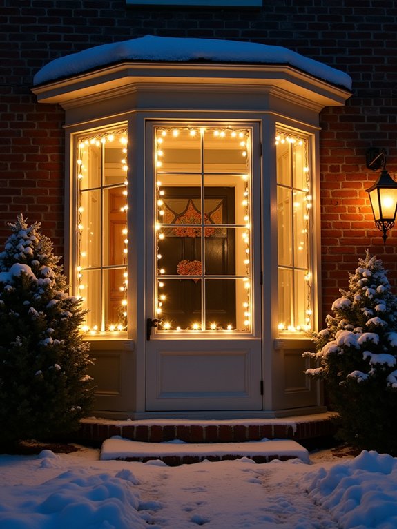 twinkling window holiday lights