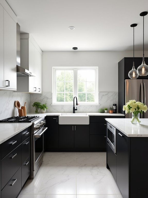 two tone kitchen cabinet design