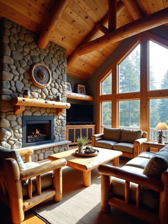 unique handcrafted log furniture
