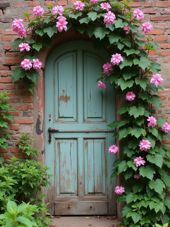 upcycled vintage door trellis