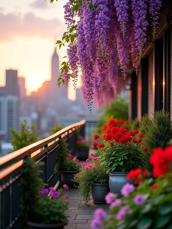 urban balcony flower paradise