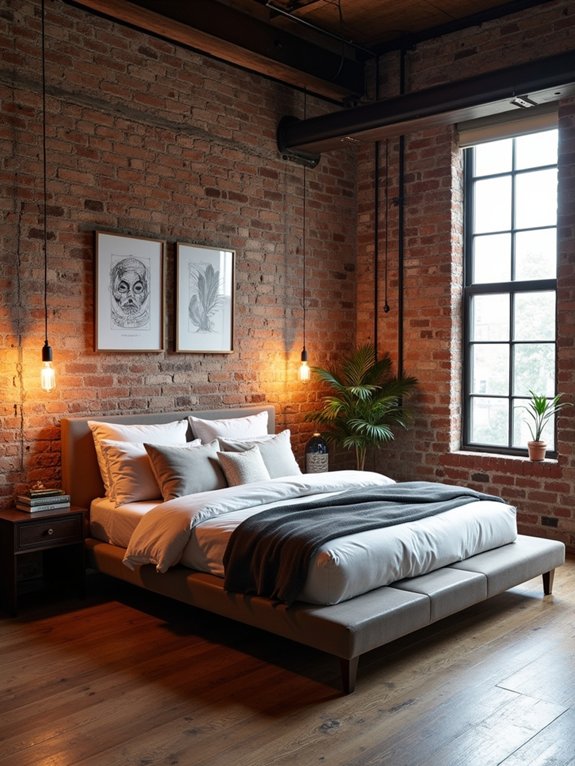urban industrial bedroom design