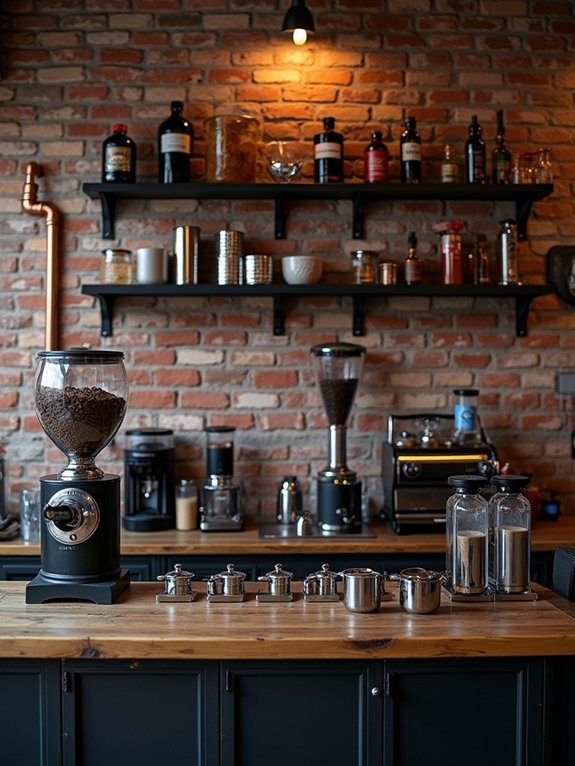 urban industrial coffee bar