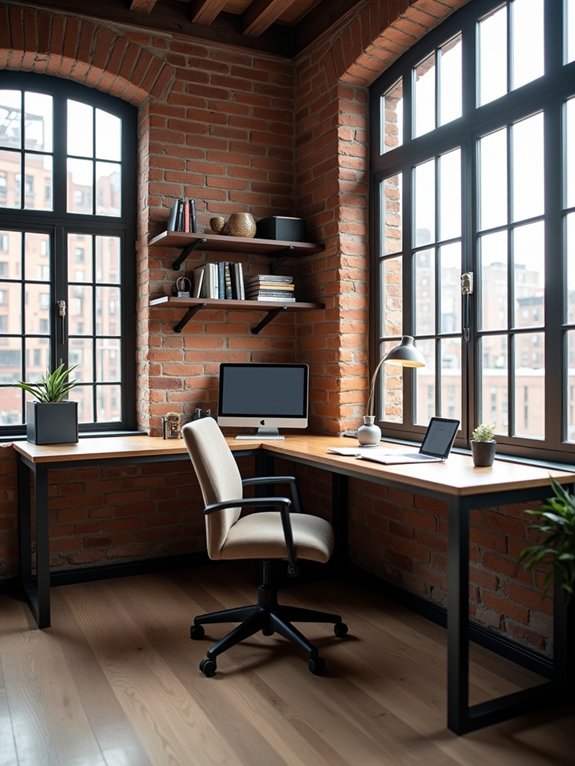 urban industrial corner desk