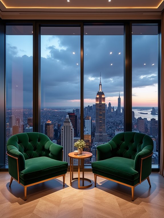 velvet accents for sophistication