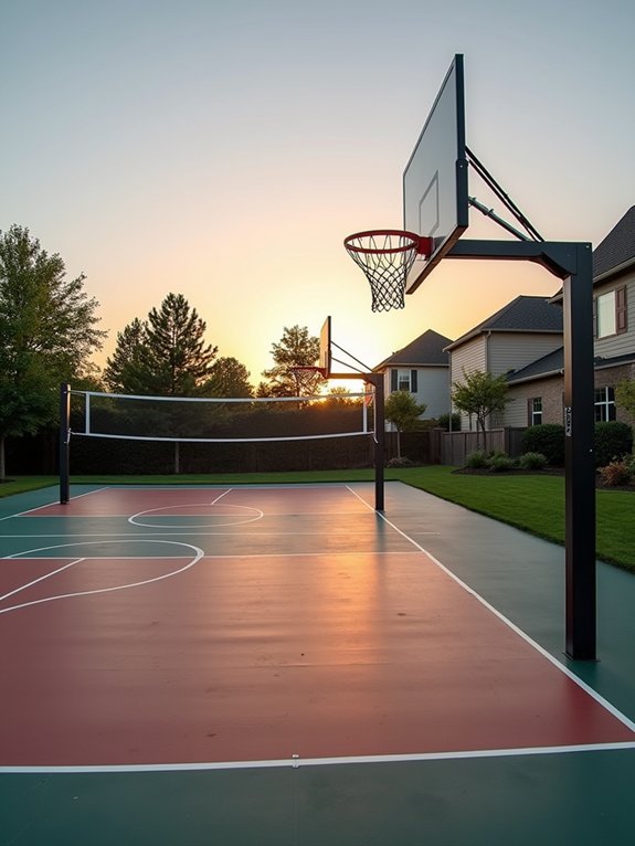 versatile backyard sports court
