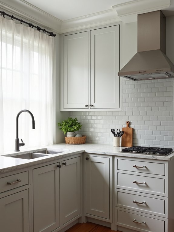 versatile calming kitchen cabinets