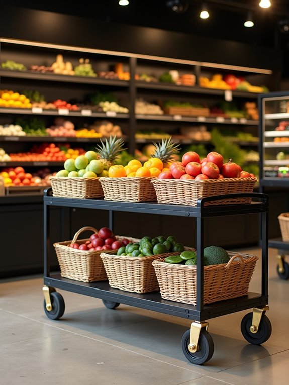 versatile mobile cart displays