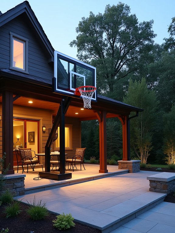 versatile retractable basketball hoops