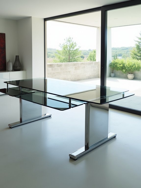 versatile tempered glass dining table