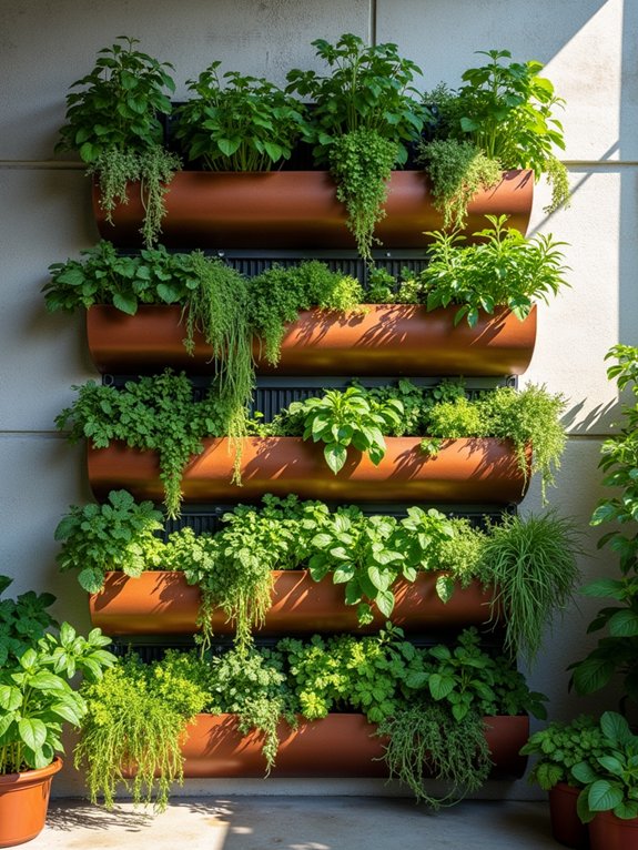 vertical herb garden installation