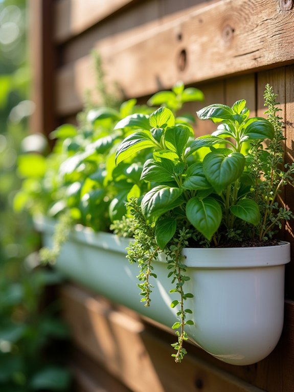 vertical herb garden installation