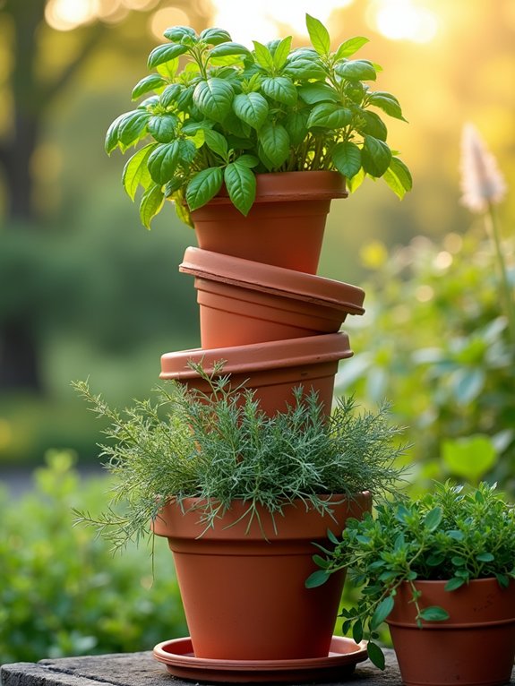 vertical herb garden tower