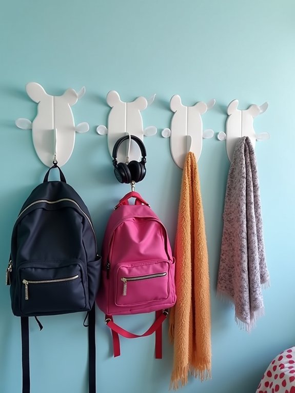 vertical storage with command hooks