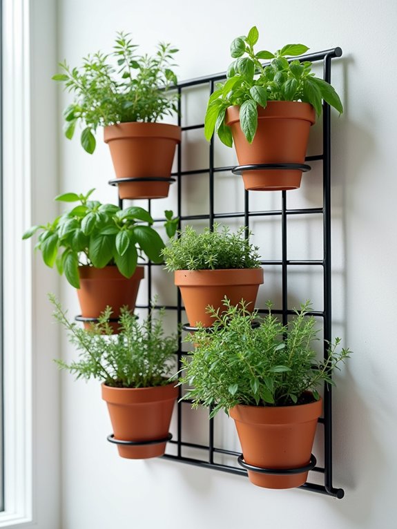 vertical wall herb garden