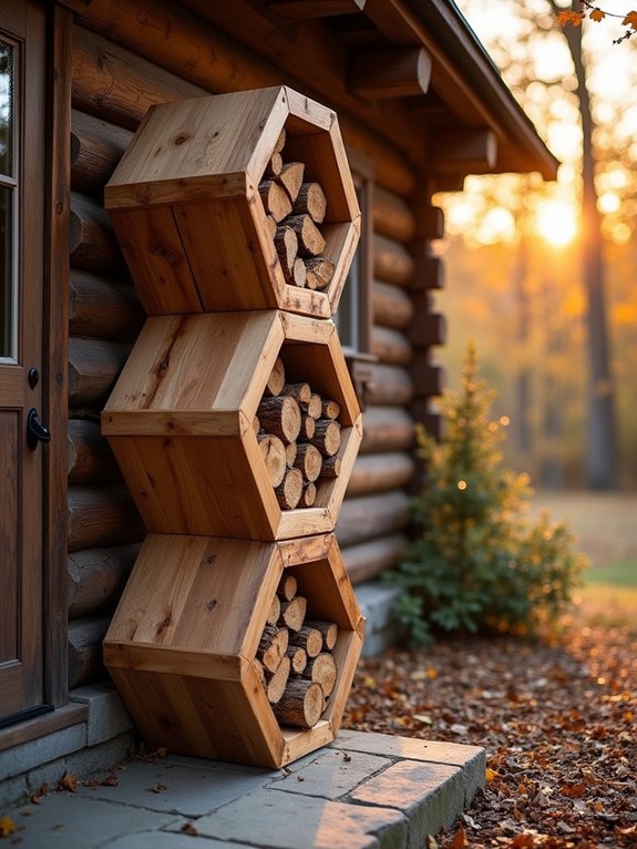 vertical wood storage solution