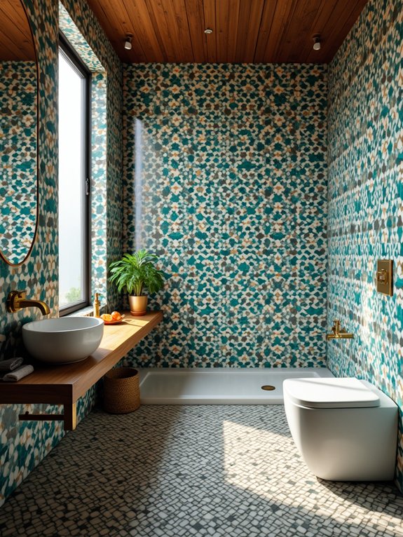 vibrant bohemian mosaic tiles