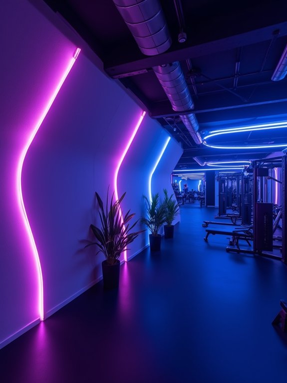 vibrant customizable gym lighting