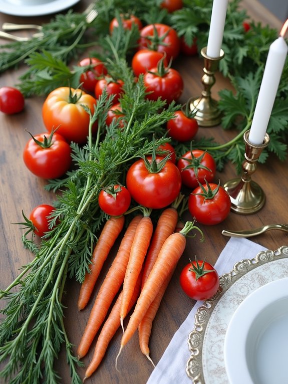 vibrant edible garden decor