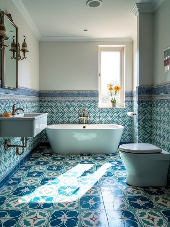 vibrant hand painted tile artistry