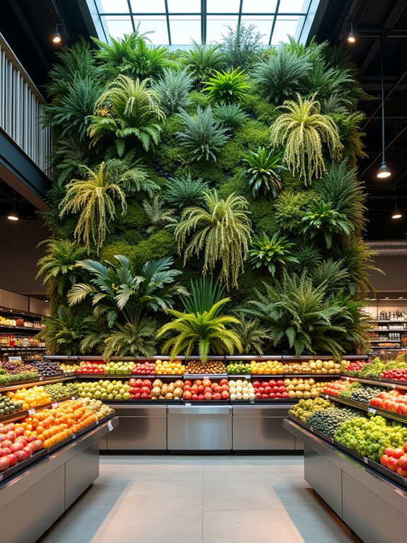 vibrant indoor plant installations