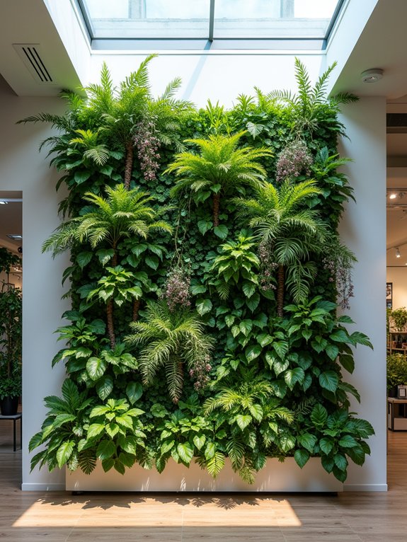 vibrant indoor vertical garden