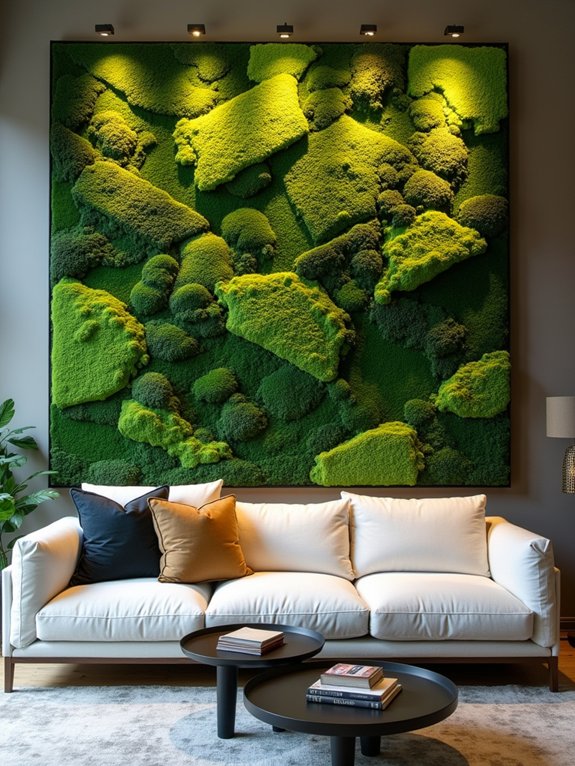 vibrant low maintenance moss art