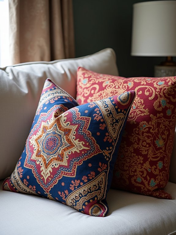vibrant moroccan inspired pillows