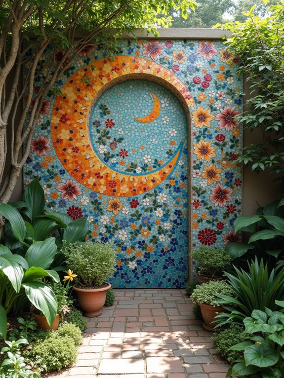 vibrant mosaic garden designs