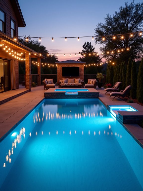 vibrant poolside social hub