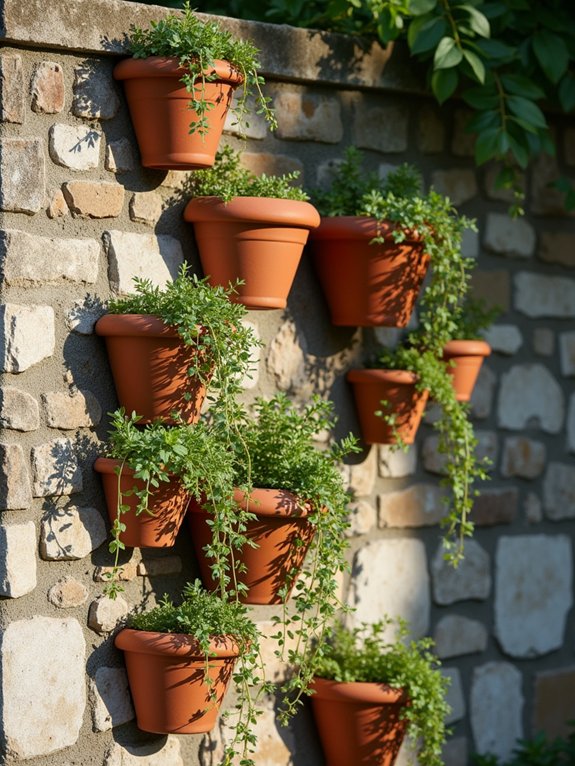 vibrant wall mounted plant design