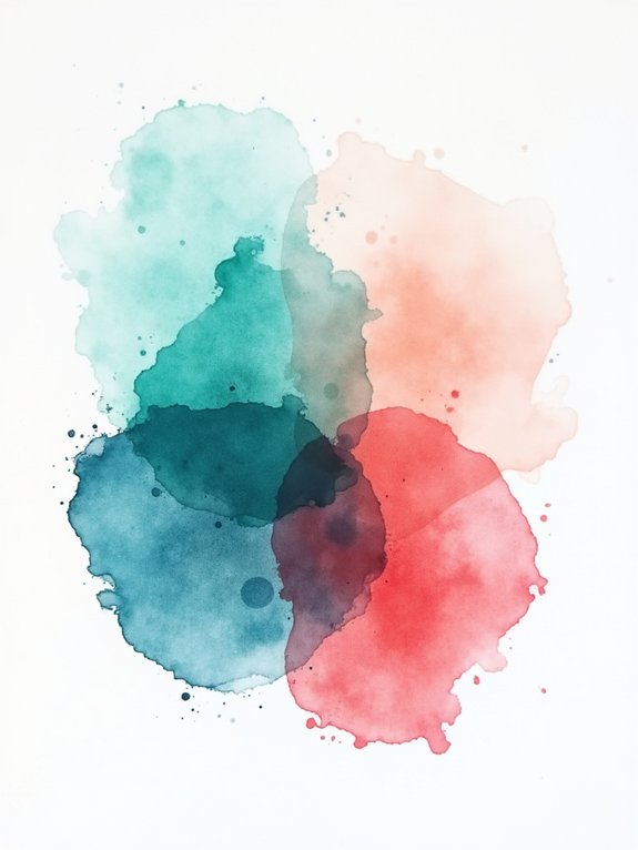 vibrant watercolor note clusters