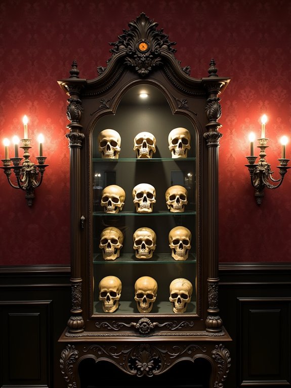victorian skull art decor