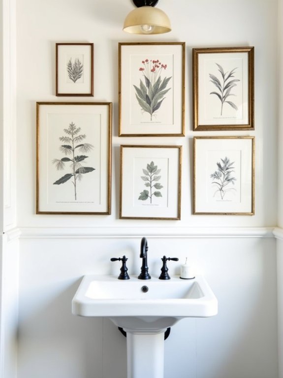 vintage artwork for bathrooms
