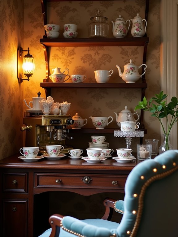 vintage charm coffee setup