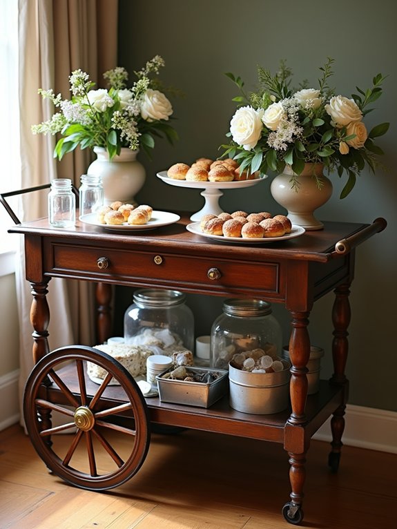 vintage charm dessert display
