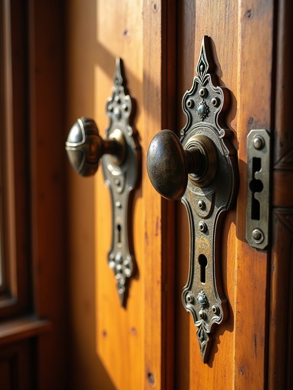 vintage door hardware accents