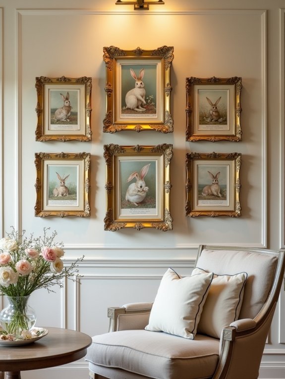 vintage easter postcard display
