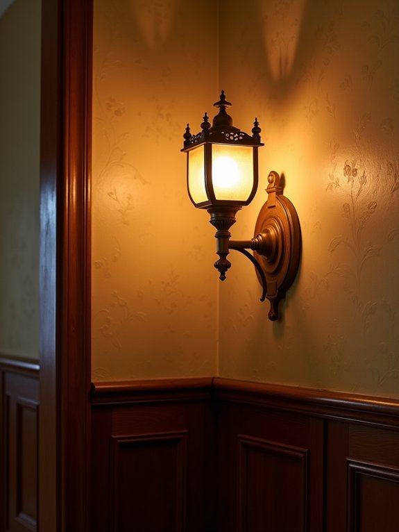 vintage fixtures enhance decor