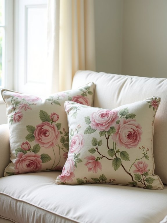 vintage floral pillow elegance