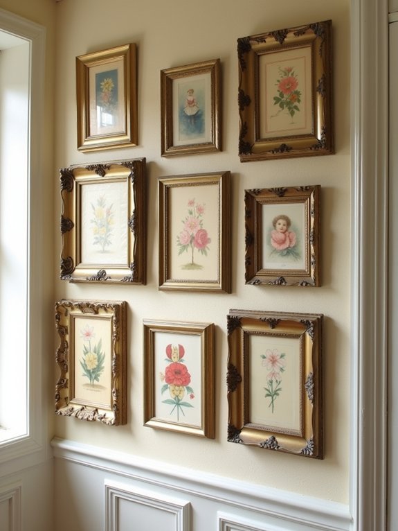 vintage greeting card display