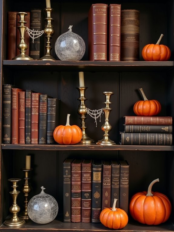 vintage halloween book display