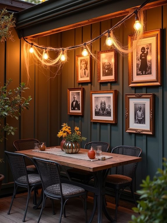 vintage halloween photo display