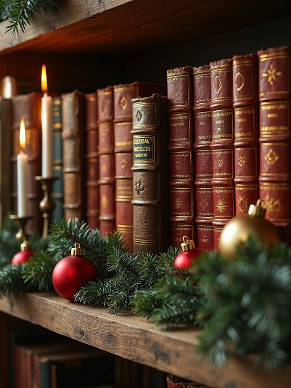 vintage holiday book display