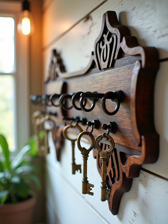 vintage key display rack